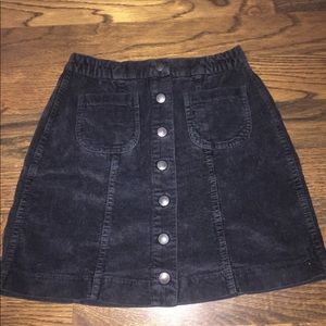 Brandy Melville Black Corduroy skirt
